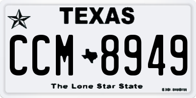 TX license plate CCM8949