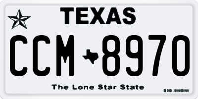 TX license plate CCM8970