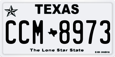 TX license plate CCM8973