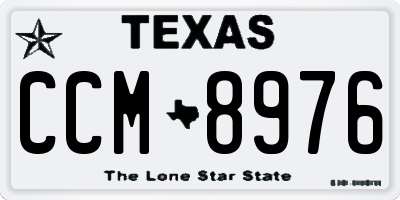 TX license plate CCM8976