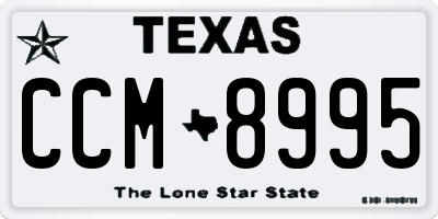 TX license plate CCM8995