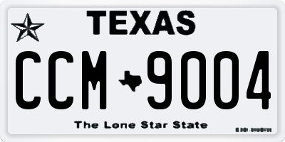 TX license plate CCM9004