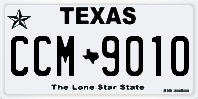 TX license plate CCM9010