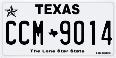 TX license plate CCM9014
