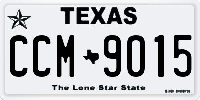 TX license plate CCM9015