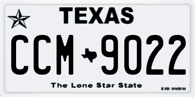 TX license plate CCM9022