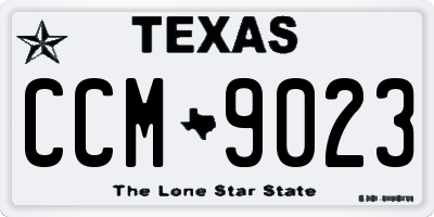 TX license plate CCM9023