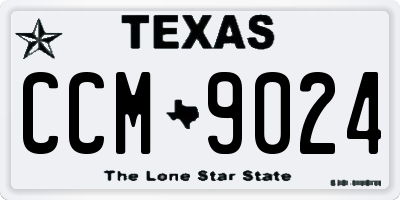 TX license plate CCM9024