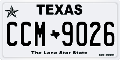TX license plate CCM9026