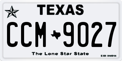 TX license plate CCM9027