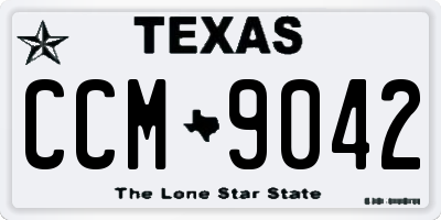 TX license plate CCM9042