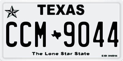 TX license plate CCM9044