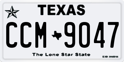 TX license plate CCM9047