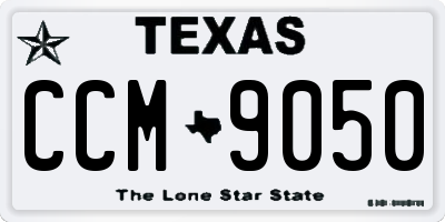 TX license plate CCM9050