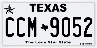 TX license plate CCM9052