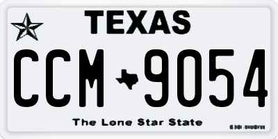 TX license plate CCM9054