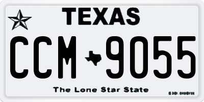 TX license plate CCM9055