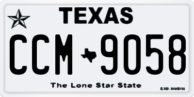 TX license plate CCM9058
