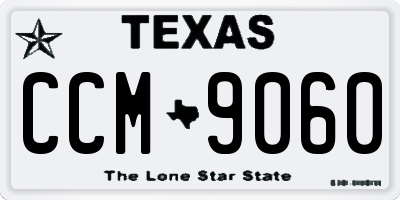 TX license plate CCM9060