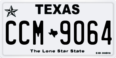 TX license plate CCM9064