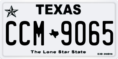 TX license plate CCM9065