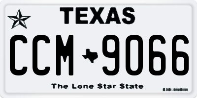 TX license plate CCM9066
