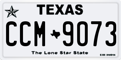 TX license plate CCM9073