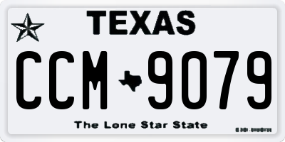 TX license plate CCM9079