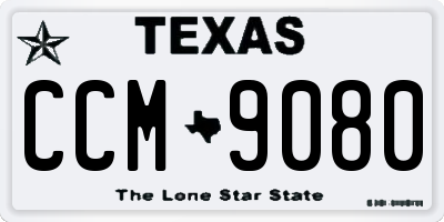 TX license plate CCM9080