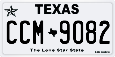 TX license plate CCM9082
