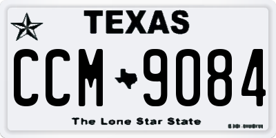 TX license plate CCM9084