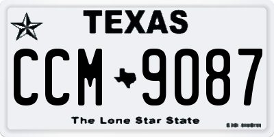 TX license plate CCM9087