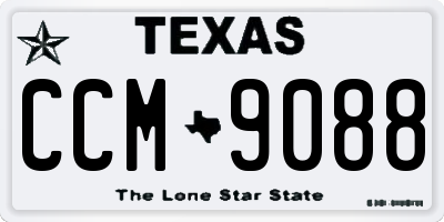 TX license plate CCM9088