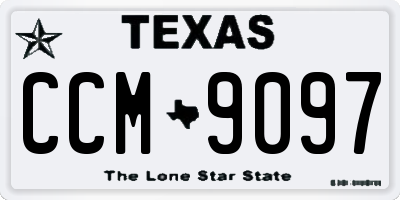 TX license plate CCM9097