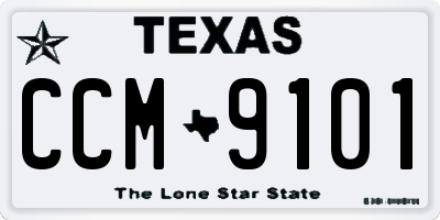 TX license plate CCM9101