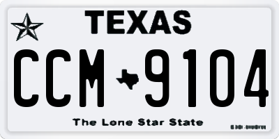 TX license plate CCM9104