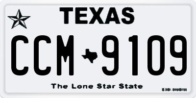 TX license plate CCM9109