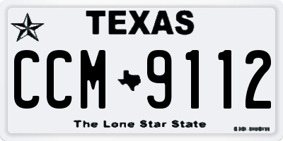 TX license plate CCM9112