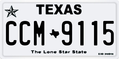 TX license plate CCM9115