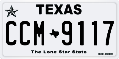 TX license plate CCM9117