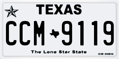 TX license plate CCM9119