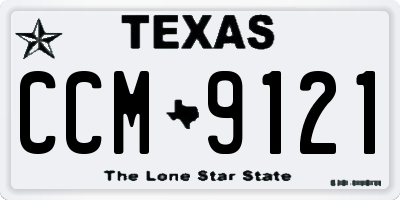 TX license plate CCM9121