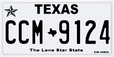 TX license plate CCM9124
