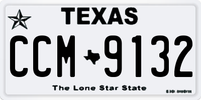TX license plate CCM9132