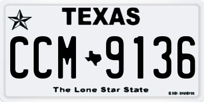 TX license plate CCM9136