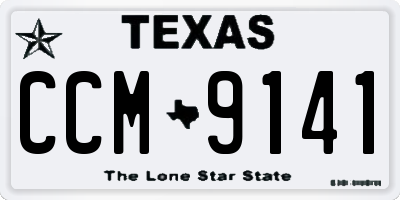 TX license plate CCM9141