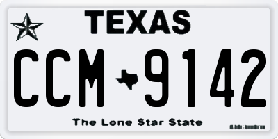 TX license plate CCM9142