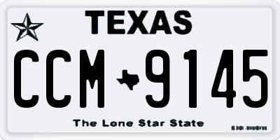 TX license plate CCM9145