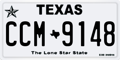 TX license plate CCM9148