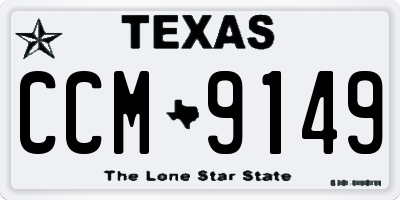 TX license plate CCM9149